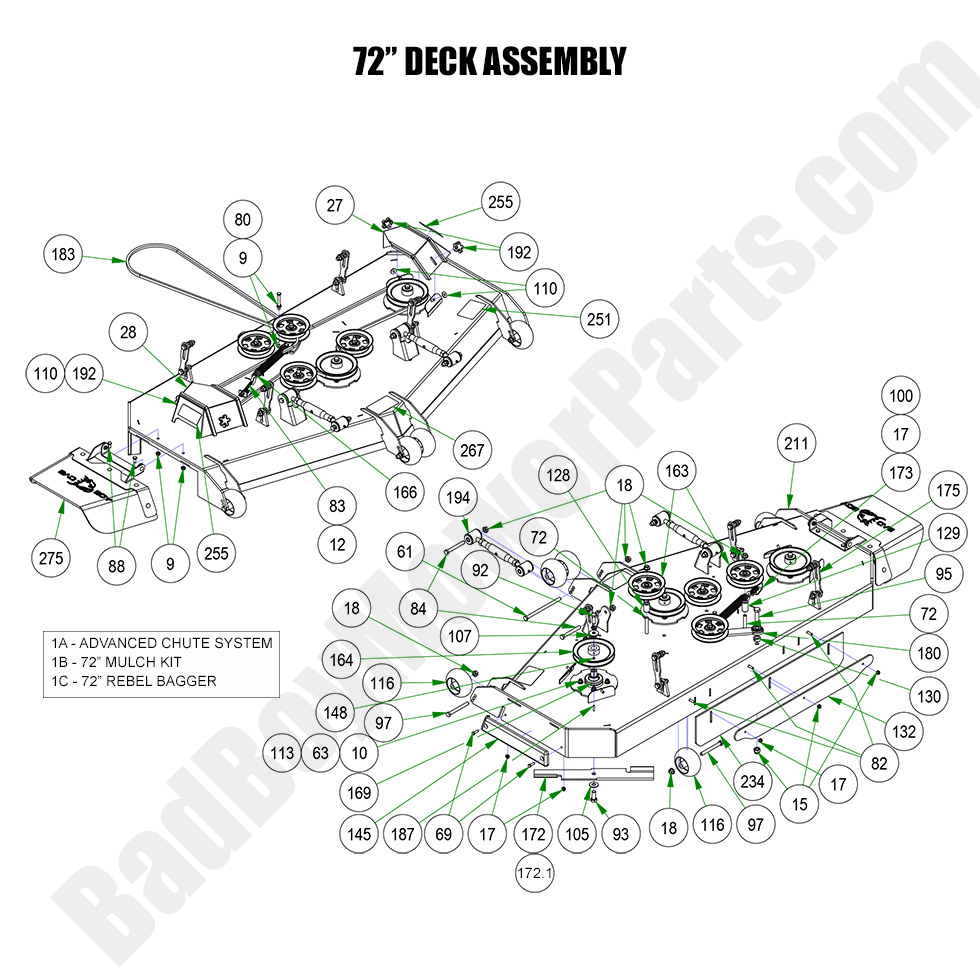 2023 Rebel - 72" Deck Assembly